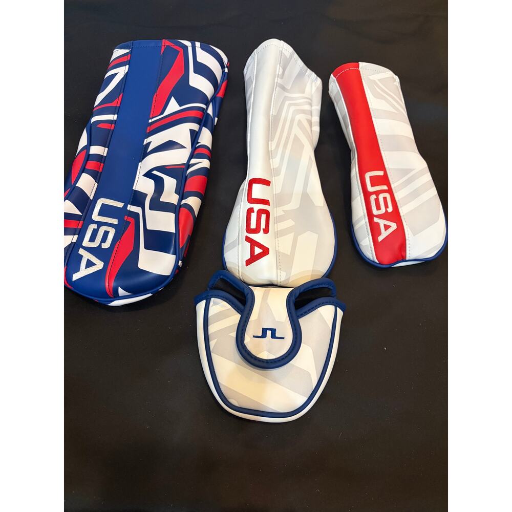 J lindeberg USA Red/white /Blue Presidents Cup 4 Head Covers - Picture 3 of 11